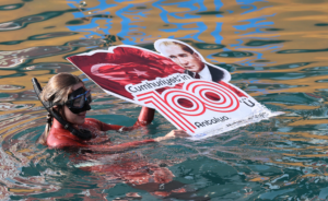 Milli sporcu Şahika Ercümen, Cumhuriyet’in 100. yılı etkinlikleri kapsamında Antalya’da