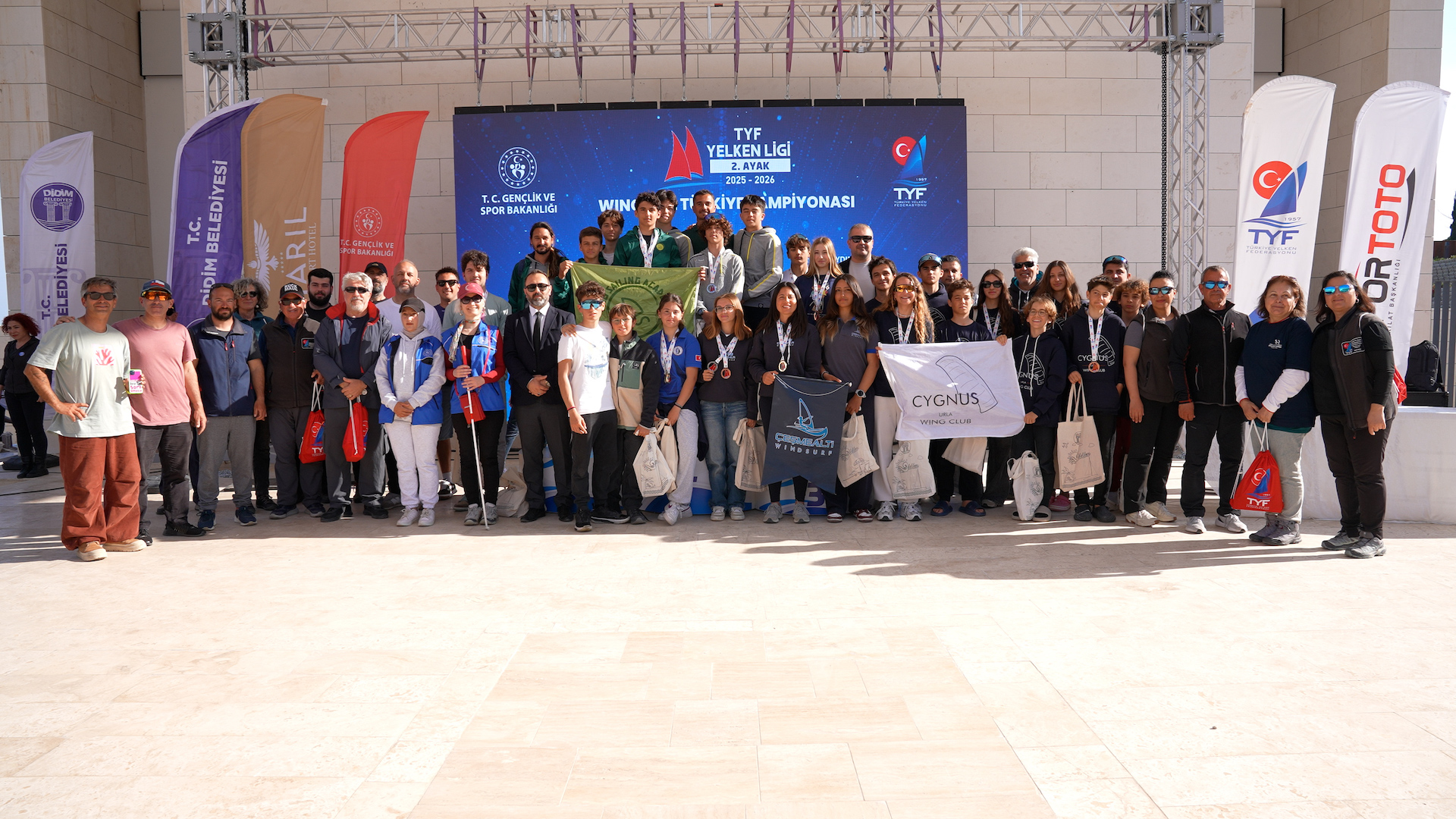 2025-2026 TYF Yelken Ligi 2. Ayak Türkiye Şampiyonası Wing Foil Yarışları Sona Erdi 9 - 13 Mart 2026 tarihleri arasında Didim Belediyesi’nin ev