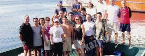 Denizyaran-3 teknesi güvertesinde Çamaltı Burnu-I kazı ekibi (Çamaltı Burnu-I kazı