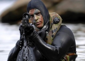 IMAGINE you are five metres underwater on a hostile shore