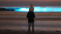 It could be the grim denouement from a science fiction film, as the silhouette of a man solemnly watches a glowing sea, with a child perched atop his shoulders. But this is not cinema trickery – it’s a natural phenomena […]
