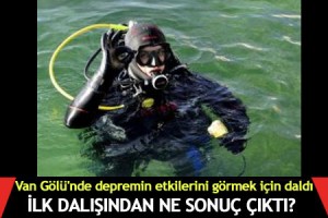 Van Gölü’nde depremin meydana geldiği yerde dalan Duran, “Deprem Van