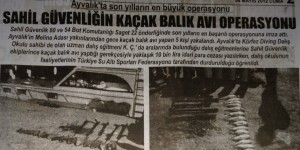 Ayvalık ilçesinde, gece saatlerinde açıldıkları Melina Adası yakınlarında tüp ve