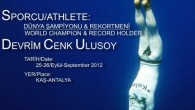 ODTÜ SAS milli sporcusu Devrim Cenk ULUSOY 25 Eylül 2012 tarihinde KAŞ/ANTALYA’da kendisine ait Paletsiz İp Destekli Serbest Dalış dünya rekorunu kırma denemesi gerçekleştirecektir. Sporcumuz koşulların uygun olması halinde Paletsiz Değişken Ağırlık dünya rekorunu kırma denemesini de 26 Eylül 2012’de […]