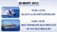 26 MART SALI GÜNÜ DÜZENLENECEK TOPLANTIDA TUR TEKNELERİ İŞLETMELERİNE, SU ALTI VE SU ÜSTÜ SPOR MERKEZLERİ İLE BALIKÇILAR İLE DENİZ TURİZMİ YAPAN İŞLETMELERE 2013 YILI DENETİM VE UYGULAMALAR HAKKINDA BİLGİ VERİLECEK ANTALYA (19.03.2013) Deniz Ticaret Odası tarafından her yıl sezon […]