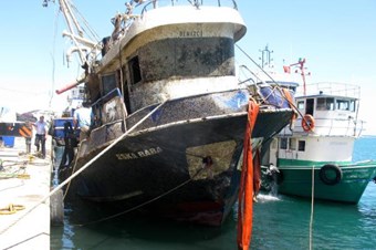 Gündoğdu Beldesi Limanı’ndan geçen yıl Aralık ayında Karadeniz’e açılan kaptan