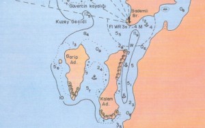 (39 01 00N, 26 47 00E) mevkiinde Dikili körfezini sıralayan
