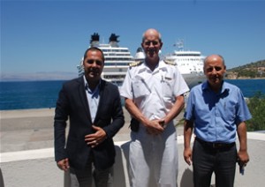Hava muhalefeti nedeniyle Sakız Adası’na yanaşamayan ‘Seabourn Quest’ adlı kruvaziyer