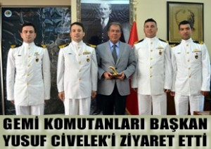 Ziyarette konuşan Giresun Gemi Komutanı Deniz Kurmay Yarbay Mehmet Dağcı,
