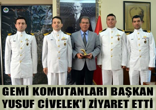 Ziyarette konuşan Giresun Gemi Komutanı Deniz Kurmay Yarbay Mehmet Dağcı,