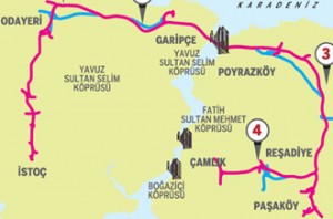 Mahmutbey’deki İSTOÇ‘tan başlayan ve kuzeye doğru ilerleyip Odayeri’nden doğuya yönelen