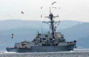 50 borda numaralı USS Taylor, saat 07.00’de Ege Denizi’nden Çanakkale