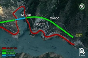 Çılgın proje ile Tirebolu ilçesinden başlayıp Gümüşhane-Trabzon karayolu Kürtün yol ayrımına kadar