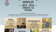 10 Eylül 2015 Perşembe – Uzun yıllar FEST Travel bünyesinde planlanan Tarih, Arkeoloji ve Sanat Seminerleri, 2002 yılından itibaren Kültür Bilincini Geliştirme Vakfı tarafından gerçekleştiriliyor. Bu programlar ile uzun yıllardır yüzlerce katılımcı çok çeşitli konularda ve farklı disiplinlerden seçkin kişiler tarafından sunulan […]