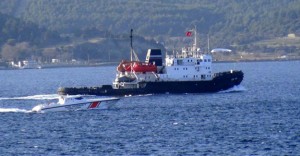 Ege Denizi’nden Çanakkale Boğazı’na dün saat 13.40 sıralarında giriş yapan