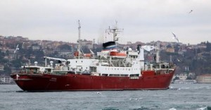Sabah saatlerinde Karadenizden İstanbul Boğazı’na giren Rus askeri lojistik gemisi
