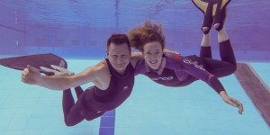   National free diving champions Guy Brew and Kathryn Nevatt.