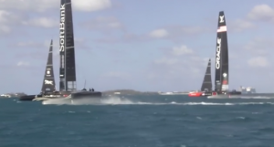 SoftBank Team Japan sailors are safe after a wing broke while