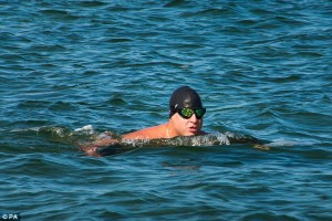 An ex-policeman has started a 2,000 mile swim across the