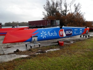 Team Bermuda’s GC32 foiling catamaran received a makeover last week,