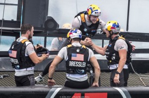 First things first: Oracle Team USA was faster today. That