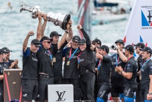 Emirates Team New Zealand cyclists Simon Van Velthooven, Andy Maloney,