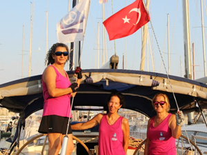 23 Nisan tarihinde Bodrum’dan denize açılan 3 kadın denizci, Türk