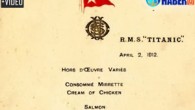 Titanik’in ilk yemek menülerinden birisi açık arttırmayla 100 bin Pound’a satıldı. En kıdemli mürettebattan olan İkinci Subay Charles Lightoller, 10 Nisan 1912’de Southampton’dan ayrılırken menüyü karısına verdi. Açık artırma yapan Alan Aldridge, ‘Dünya üzerindeki en nadir menülerden birisi’ olduğunu söyledi. […]