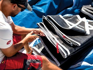 By rule, on a Farr 40, our new sails have