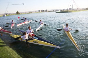Avrupa Gençlik Spor Festivali kapsamında kano ve su kayağı yarışları