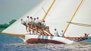 The log canoe is the type of racing boat you’d