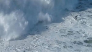 Swells off Portugal’s famed Praia do Norte can become so