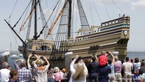 Mayflower was an English ship, estimated between 90 and 110