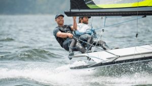 Thirty-eight skiff teams were competing for 2021 titles on June