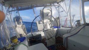 The evolution of autopilot steering on sailboats began with cruising
