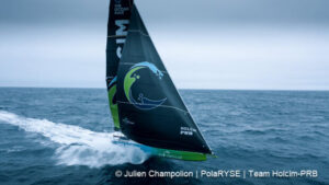 The current leader of The Ocean Race is on a
