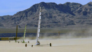 Renowned iceboating administer Deb Whitehouse reports from the notable landsailing
