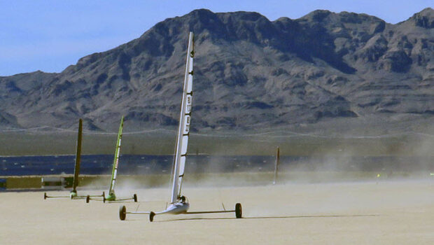 Renowned iceboating administer Deb Whitehouse reports from the notable landsailing