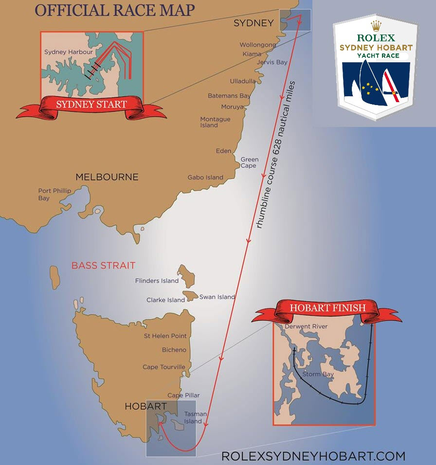 The 2024 Sydney Hobart Race extends 628-nautical miles from Sydney