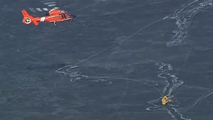 A 90-year-old ice windsurfer died March 12 after falling through