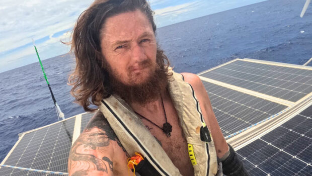 A former soldier has become the first triple amputee to