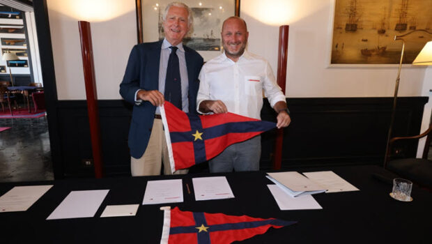 The historic “Italia,” the oldest sailing club in Naples and