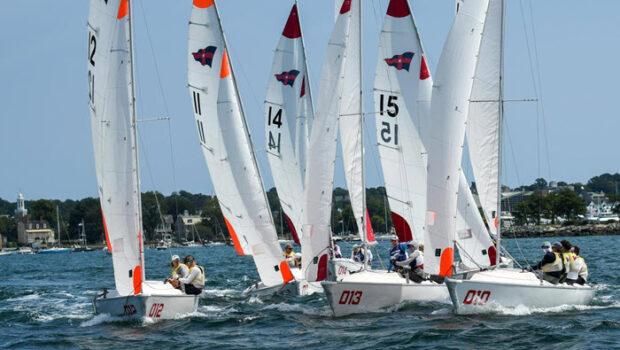 The New York Yacht Club team captained by Pete Levesque