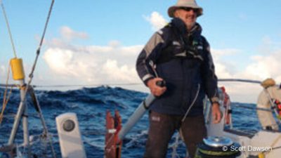 Just after midnight, the Grand Soleil 43 Trustmarque Quokka left