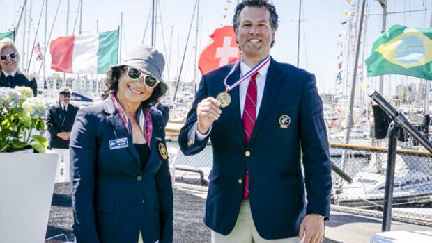 Recognition for disabled vessel rescue The US Sailing Safety at Sea Committee awarded the Arthur