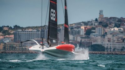 The AC40 foiling yachts will line-up for the first Preliminary