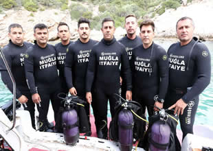 Muğla Büyükşehir Belediyesi, 14 kişilik uzman ekibiyle hem sualtında hem