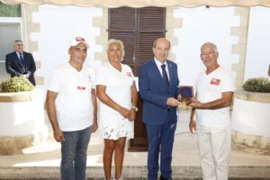 Cumhurbaşkanı Ersin Tatar kabulde yaptığı konuşmada denizcileri KKTC’nin 40. yıl