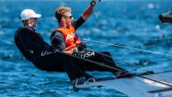 Americans Nevin Snow and Ian MacDiarmid are competing in the Men’s Skiff event at 2025 French Olympic Week. They are in second with two days remaining, but after a day with finishes of 4-1, and then 21-14 following a lengthy […]