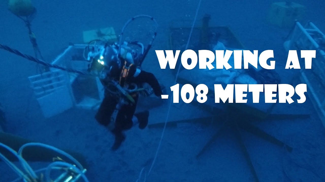 This day we worked at 108 meters depth on this